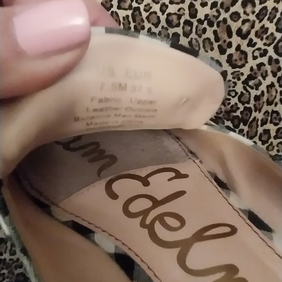 2723 Size 7.5 Sam Edelman Black And White Embellished Slides - Picture 6 of 9